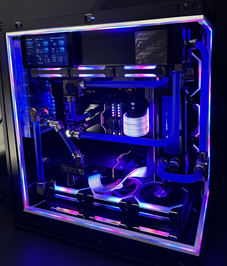 High end Gaming PC mit Custom Wasserkühlung. Für Perfektes Gaming mit dem perfekten PC System. Phanteks nv 7 / AMD / RGB / RTX 5090 / EKWB 